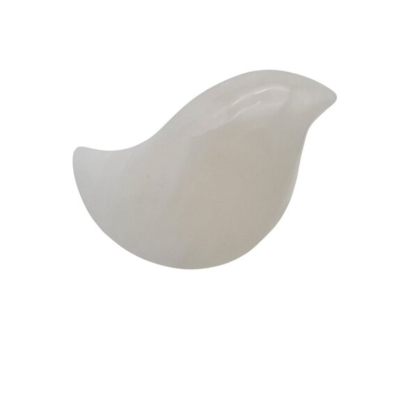 Carved White Alabaster Abstract Bird Sculpture - Picture 2 of 6